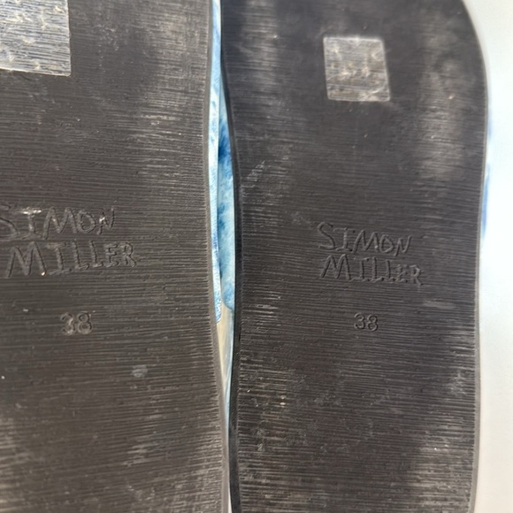 Simone Miller Blue white Tie Dye Cloudy Platform Sandal Bubble Slides Size 38/8 - Picture 14 of 16